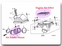 2 Pcs Engine Air Intake Hose & Air Filter Fits: Honda Pilot 2009-2015 V6-3.5L