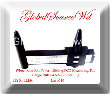  Wheel Rim Bolt Pattern Sliding PCD Measuring Tool Gauge Ruler-4-5-6-8-Holes Lug