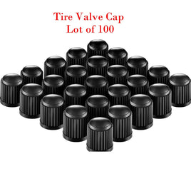 100 Caps Universal Black Tire Valve Caps for TR412 TR413 TR414 TR418 20008 &