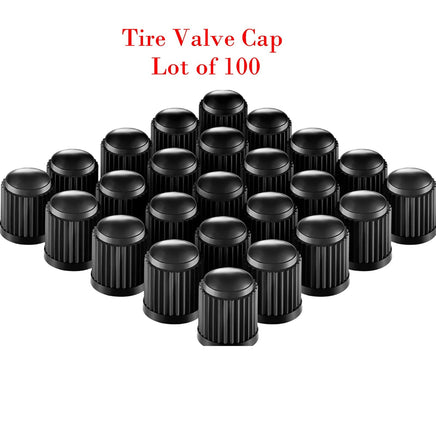 100 Caps Universal Black Tire Valve Caps for TR412 TR413 TR414 TR418 20008 &