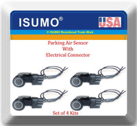 4 X Parking Aid Sensor W/ Connector Corner & Back Fits: Sienna 2006-2010 Black 