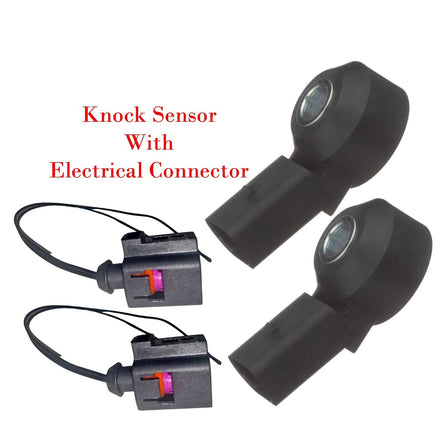 2x Knock Detonation Sensor + Electrical Connector Fits Audi Porsche VW 1998-2021