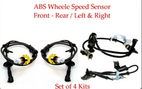 4 x ABS Wheel Speed Sensor & Connectors Front-Rear L&R Fits:  Chrysler Dodge