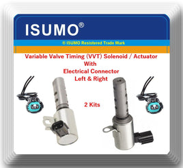 2 x Variable Timing Solenoid Actuator L/R W/ Connectors Fits:Lexus & Toyota