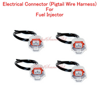 (4 Pc) 2 Wire Electrical Connector of Fuel Injector FJ1014 Fits:Hyundai Kia 2.4L