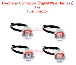 (4 Pc) 2 Wire Electrical Connector of Fuel Injector FJ1014 Fits:Hyundai Kia 2.4L