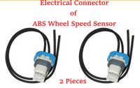 2 ABS Wheel Speed Sensor W/ Connectors Front Left/Right Fits:EQUINOX TORRENT VUE