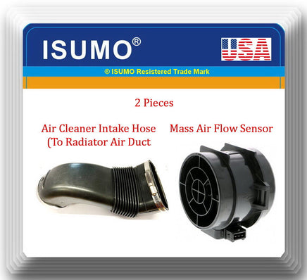 2 Pcs) Air Intake Hose & Mass Air Flow Sensor Fits: BMW X5 2001-2006 E53 L6 3.0L