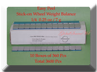 3600 Pcs (10 Boxes of 360) Easy Peel Stick on Wheel Weight Balance 1/4 0.25oz 7g