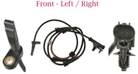 4 x ABS Wheel Speed Sensor & ConnectorsFront Rear L/R Fits Nissan 370Z 2010-2019