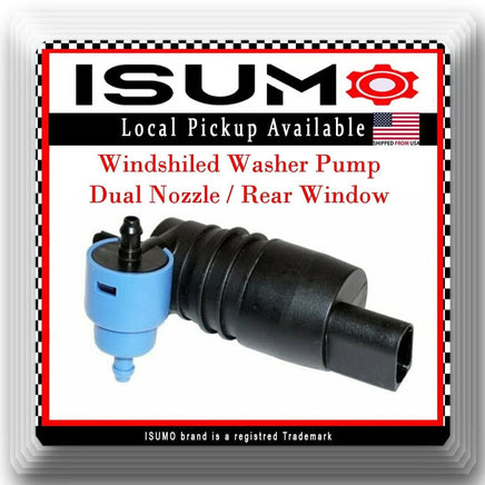 Dual Nozzle Windshield Washer Pump W/Connector Rear Window Fit Audi VW 1997-2013