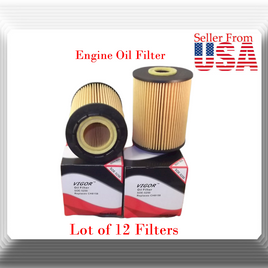 LOT OF 12 OIL FILTER SOE5250 L25250 L25545 HU932/6x Fits:AUDI PORSCHE VOLKSWAGEN