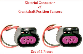 2 X Connector of Camshaft Position Sensor Fit: GM Saab Saturn 2007-2017 L4-2.4L