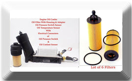 Housing & Oil Cooler/Oil Filter/Oil Pressure,Temp Sensors & 6 Oil filter