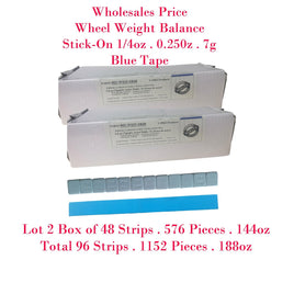Stick on Wheel Weight  Blue Tape 0.25oz 1/4oz Total 96 Strip Pcs 1008oz 1152 Pcs