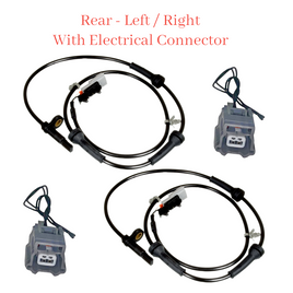 2X ABS Wheel Speed Sensor & Connector Rear L/R Fits Murano 09-12 FWD Quest 11-17