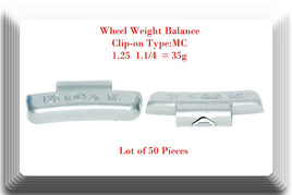 50 Pcs CLIP-ON Wheel Weight Balance MC Type 1.25oz 35g For All Type Alloy Rims