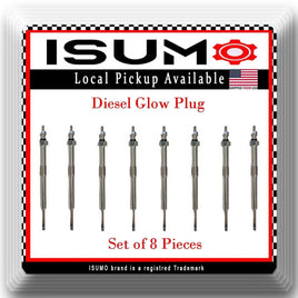 Set 8 Kits Diesel Glow Plug Fits Chevrolet GMC 2006-2016 V8 6.6L Turbocharged