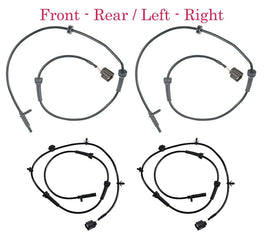 4x ABS Wheel Speed Sensor Front Rear L/R Fits: JX35 QX60 14-20 Pathfinder 13-20