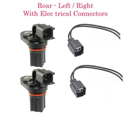 2x ABS Wheel Speed Sensor & Connector Rear L/R Fits: Ford Lincoln 2004-2016