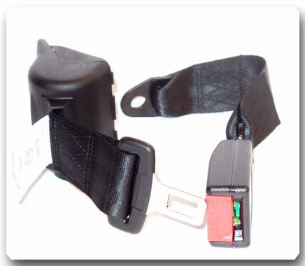 (1 Kit ) Universal Strap Retractable Car Safety Seat Belt Black 2 Point 