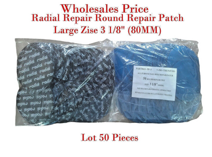 50pc Radial Tire Repair Round Patch  High Quality Large 3-1/8"(80mm) V-PRO BRAND
