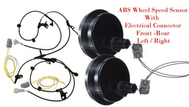 4x ABS Wheel Speed Sensor + Connector Front Rear L/R For xD 2008 Yaris 2006-2011