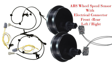4x ABS Wheel Speed Sensor + Connector Front Rear L/R For xD 2008 Yaris 2006-2011