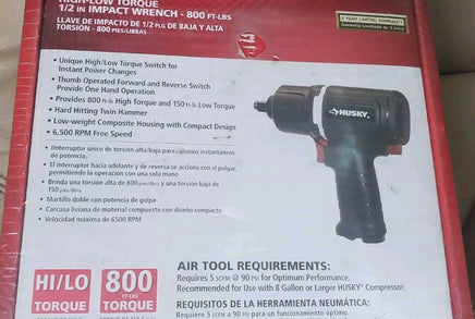 New Husky impact driver 3/4 Drive  1400 Lbf