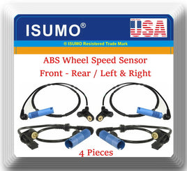 4x ABS3363 Wheel Speed Sensor Front-Rear Left & Right Fits: BMW 320 325 330 M3
