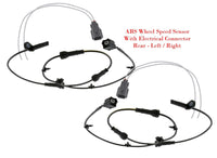 2 X ABS Wheel Speed Sensor & Connectors Rear  L/R - Fits Nissan Murano 2015-2024