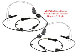 2 X ABS Wheel Speed Sensor & Connectors Rear  L/R - Fits Nissan Murano 2015-2024