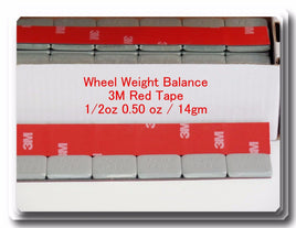 180 Pcs Stick on Self Adhesive Wheel Weights 1/2 0.50 OZ TOTAL 90 OZ RED TAPE