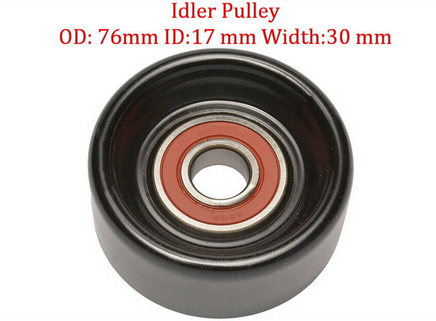 2 Pieces Idler & Belt Tensioner Pulley Fits: Chrysler Dodge Jeep 2001-2007