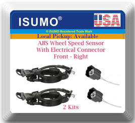 2 x ABS Wheel Speed Sensor W/Connector Front L/R Fits Chevrolet GMC Isuzu