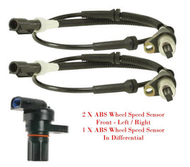 3 ABS Wheel Speed Sensor Front L/R & In Differential Fits: Ranger B3000 B4000