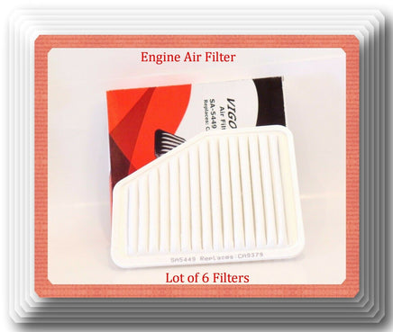 Lot 6 Engine Air Filters 17801-50060 CA9379 Fits:LEXUS GS300 GS430 GS450h SC430