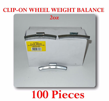 100 Pcs ZN CLIP-ON Wheel Weight Balance 2.0oz 2oz 56g AWZ200 Lead Free