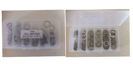 AW90 Lot 90 Aluminum Oil Drain Plug Gasket Assortment Metric Size 12-14-16-18mm 