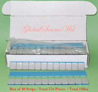 576 Pcs(48 Strips/12) Stick on Wheel Weight Balance 1/4 0.25oz 7g Total 144oz