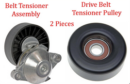 2 Pcs Belt Tensioner &Belt Tensioner Pulley Fits: Saturn S Series SL SC SW 1.9L