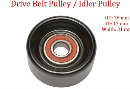3 Pcs: 1x Grooved &2 Smooth Belt Idler Pulley Fits:Malibu 2004-2006 G6 2005-2006