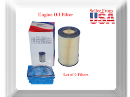 Lot of 6 x Engine Oil Filter SOE5610 Fits:OEM#263203C100 Hyundai Kia 3.3 3.8L