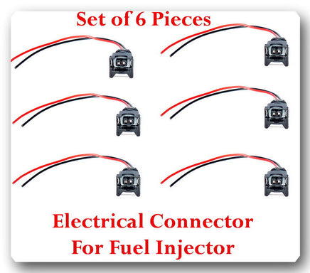 Set of 6 Kit Electrical Connector for Fuel Injector FJ301 Fits: Mazda B3000 Ford