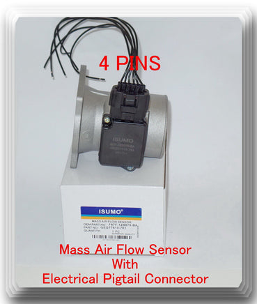 MAS4508  Mass Air Flow Sensor (MAF) 4 Blades w/ Connector Fits Ford - Lincoln