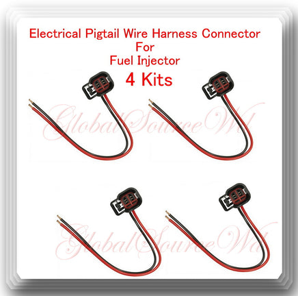 4 Kits Pigtail Connector of Fuel Injector FJ298  For Ford Escort  Mercury tracer