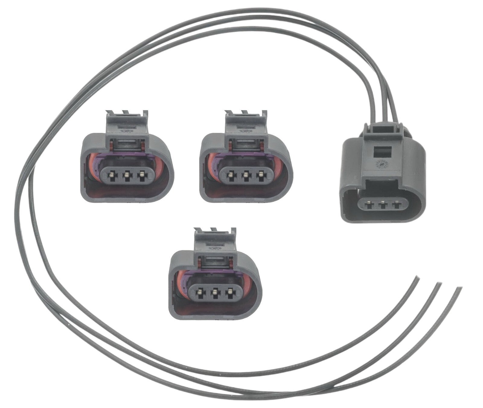 4x Connector of Camshaft Position Sensor Fits Audi A4 2005-2007 A4 Quattro A6