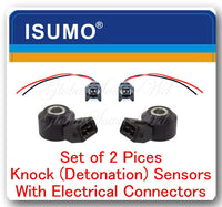 2x Knock (Detonation) Sensor & Connectors Fits: JX35 QX56 QX60 Nissan 2007-2019