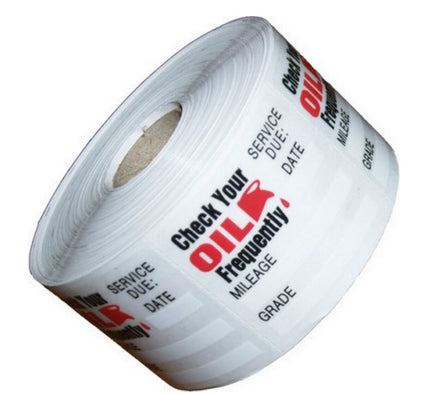 1 Roll 500 +100 Totall 600 Stickers Non-personalized Oil Change Reminder Sticker