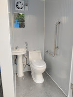 Dual Stall Portable Restroom Outdoor Mobile Toilet 2 Sink Bathroom & Accessories